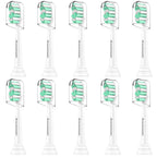 Aoremon Replacement Heads for Philips Sonicare Electric Toothbrush Compatible with Sonicare 2 Series C2 C1 Brush head and for all Sonicare Click-on Toothbrush Modles, 10 Pack