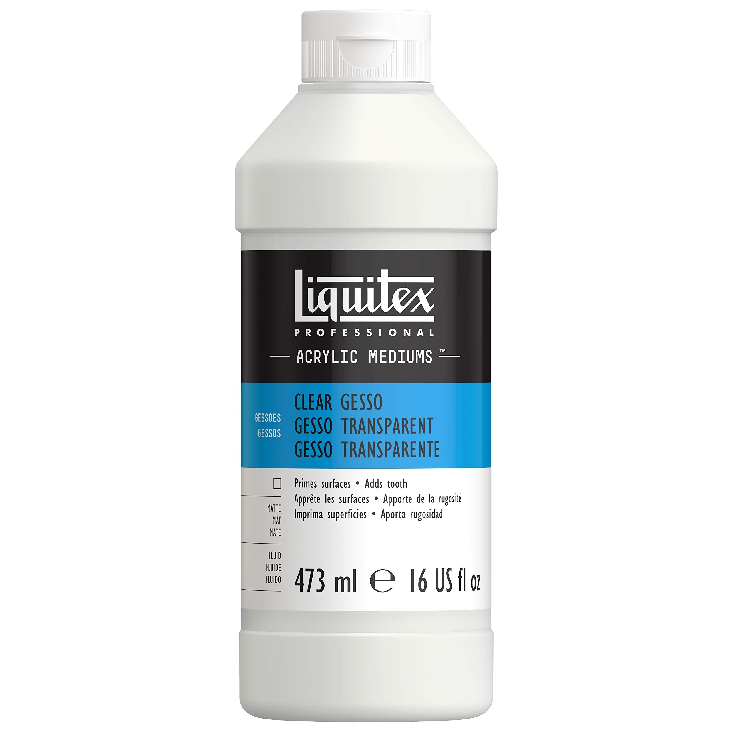 Liquitex Professional Gesso Surface Prep Medium, 473ml (16-oz), Clear
