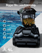 iGarden Robotic Pool Cleaner K Series, Cordless Pool Vacuum Robot for Inground & Above Ground Pools, Smart Navigation, Touchscreen, Self-Parking, Cleans Floor, Wall & Waterline, 150 Min
