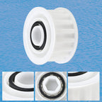 Upgrade 4 Pack Guide Wheels with 2 Pulley Gears, Part Number 3884997-R6, Replacement Compatible with Maytronics Dolphin, Nautilus CC Plus Automatic Robotic Pool Cleaner M200/M400/M500 &Dx3/Dx4/Dx6