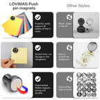 Fridge Magnets 12Pcs Refrigerator Whiteboard Small Strong Magnet Classroom Kitchen Accessories Decorative Locker Set Decor Must Haves Office Calendar Refrigerador Magnetic Cute Crafts Black