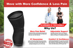 ATHLEDICT Knee Brace Compression Sleeve with Strap for Best Support & Pain Relief for Meniscus Tear, Arthritis, Running, Basketball, MCL, Jogging and Recovery for Men & Women (Black, X-Large)