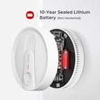 X-Sense Smoke Alarm, 10-Year Lithium Battery Life Fire Alarm with LED Indicator, SD2L0AX, 3-Pack