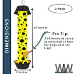 W4W, Jumbo Fly Stick- Super Sticky Fly Trap, Bugs Flies & Insects (3 Traps Included)-[3 Pack]