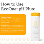 pH Plus by EcoOne | Natural Water pH Increaser for Hot Tub Application | Chlorine-Free, Phosphate-Free Hot Tub pH Increaser | Increases Alkalinity & Neutralizes pH to Prevent Scale & Buildup, 2 Lbs