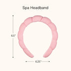 Spa Makeup and Face Washing Headband, Pink Bubble Design, 1 Count, Ultra-Absorbent Microfiber Headband for Washing Face, Soft Terry Cloth, No-Squeeze, No-Pull Band Gentle on Hair and Head
