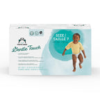 Amazon Brand - Mama Bear Gentle Touch Baby Diapers, Size 7, 80 Count (4 packs of 20), Skin Safe, 12 Hours Protection, Wetness Indicator, Stretchy Waistband