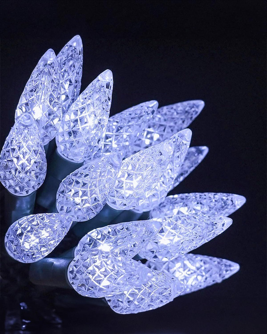 Twinkle Star C6 Christmas String Lights, 100 LED 33ft Fairy Lights with 29V Safe Adaptor, Indoor Outdoor 8 Lighting Modes for Patio Xmas Tree Wedding Party Decor, Cool White