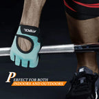 Weight Lifting Gloves Full Palm Protection, Workout Gloves for Gym, Cycling, Exercise, Breathable, Super Lightweight for Men and Women(Aqua, S)