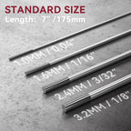 ARCCAPTAIN TIG Welding Tungsten Electrode 10-Pack 3/32"x 7"(Grey - 2% Ceriated, WC20/EWCe-2)
