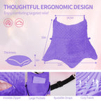 okmaba Hysterectomy Pillow with Pocket for Ice/Hot Packs, Abdominal Surgery Recovery Pillow for Women, Post-Surgery Support Cushion(Purple)