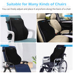 Lumbar Support Pillow for Office Chair Car Back Support Pillow, Memory Foam Gaming Chair Desk Chair Back Cushion for Lower Back Pain Relief, Ergonomic Back Rest with Double Adjustable Straps