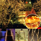 Solar Fairy Lights, 2-Pack Total 80FT 240LED Solar String Lights Outdoor Waterproof 8 Lighting Modes for Patio Fence Party Garden Yard Home Holiday Tree Outdoor Decoration (Warm White)