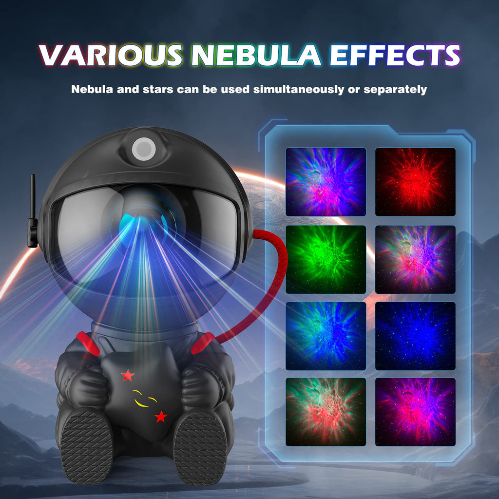 Astronaut Galaxy Projector, Star Projector Galaxy Light, Night Light for Kids, Nebula Ceiling LED Lamp, Room Decor, with Timer and Remote, Gifts for Christmas, Valentine's Day, Birthdays