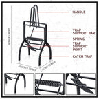 Qualirey 5 Pcs Mole Trap Mole Black Galvanized Steel Eliminator Trap Mole Killer Gopher Trap for Outdoor Lawn Garden