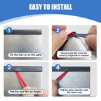 Rubber Edge Trim, Self-Adhesive Rubber Edge Trim, Edge Protector for Sheet Metal, EPDM Material, Fit 1/16"(1.5mm), Length 20Ft, Black Color