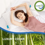 Cooling Bed Pillows for Sleeping 2 Pack Shredded Memory Foam Pillows Adjustable Cool Pillow for Side Back Stomach Sleepers Luxury Gel Pillows King Size Set of 2 with Washable Removable Cover