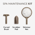 Intex PureSpa Hot Tub and Spa Maintenance Accessory Kit with Curved Brush, Mesh Net Skimmer, and Scrubber for Inflatable PureSpa Home Hot Tubs