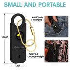Rechargeable Personal Safety Alarm for Women, 135 dB Loud Self Defense Keychain Siren with LED Strobe Light, Personal Emergency Security Safe Devices Key Chain Alarms for Women Kids Elderly (Black)