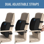 Everlasting Comfort Lumbar Support Pillow for Office Chair - Gel Infused Back Cushion for Chair, Car, Couch - Lumbar Pillow Promotes Better Posture, Back Pain Relief - Ideal for Gaming and Desk Chairs