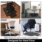 AiBOB Office Chair Mat for Hardwood Floor, 36 X 48 inches, Hard Floor Chair Mats Under Computer Desk, Easy Glide for Rolling Chairs, No Curling