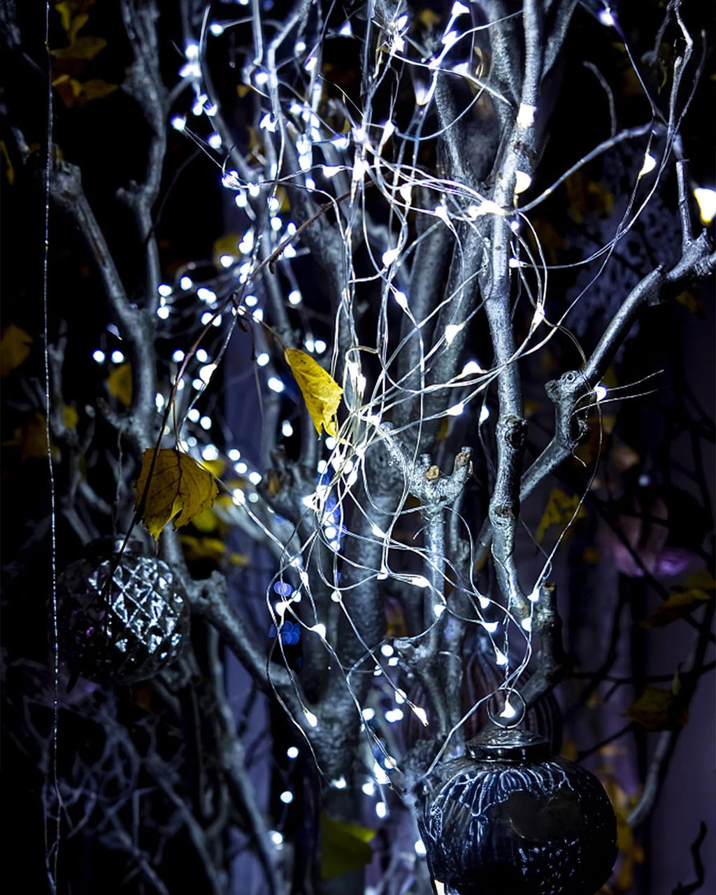 Twinkle Star 2 Pack Outdoor Solar String Lights, 39.4 FT 120 LED Solar Powered Christmas Decorative Fairy Lights with 8 Modes, Waterproof Light for Xmas Trees Patio Yard Wedding Party, White