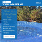 Pool Cover Drainer Kit for Above Ground Swimming Pools by Aquatix Pro, Premium Pool Cover Siphon with 16 Feet Hose & Pump, Suitable for All Coverings, Quick and Easy Water Drainage, 1 Year Warranty!