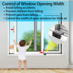 Window Locks,4 Pack Sliding Window Locks with Key for Vertical & Horizontal Sliding Windows Doors,Easv to Install,Adjustable Security Window Lock for Patio Bedroom Home and Office (Black)
