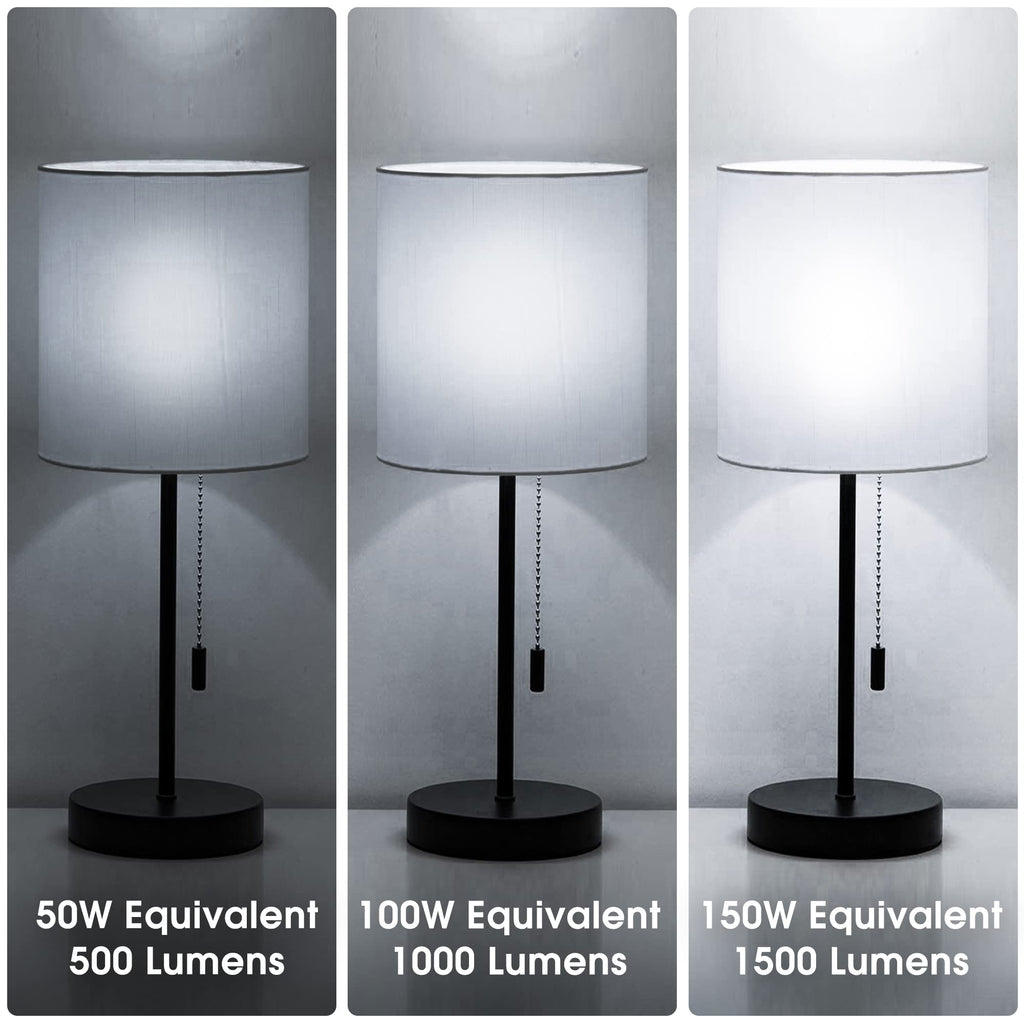 LED Light Bulbs, 𝟑 𝐖𝐚𝐲 𝐋𝐄𝐃 𝐋𝐢𝐠𝐡𝐭 𝐁𝐮𝐥𝐛𝐬 50 100 150W Equivalent, Briignite 3 Way Light Bulbs, Three Way A19 Light Bulbs E26 Medium Base, Daylight White 5000K, 600lm-1200lm-1600lm, 2Pack