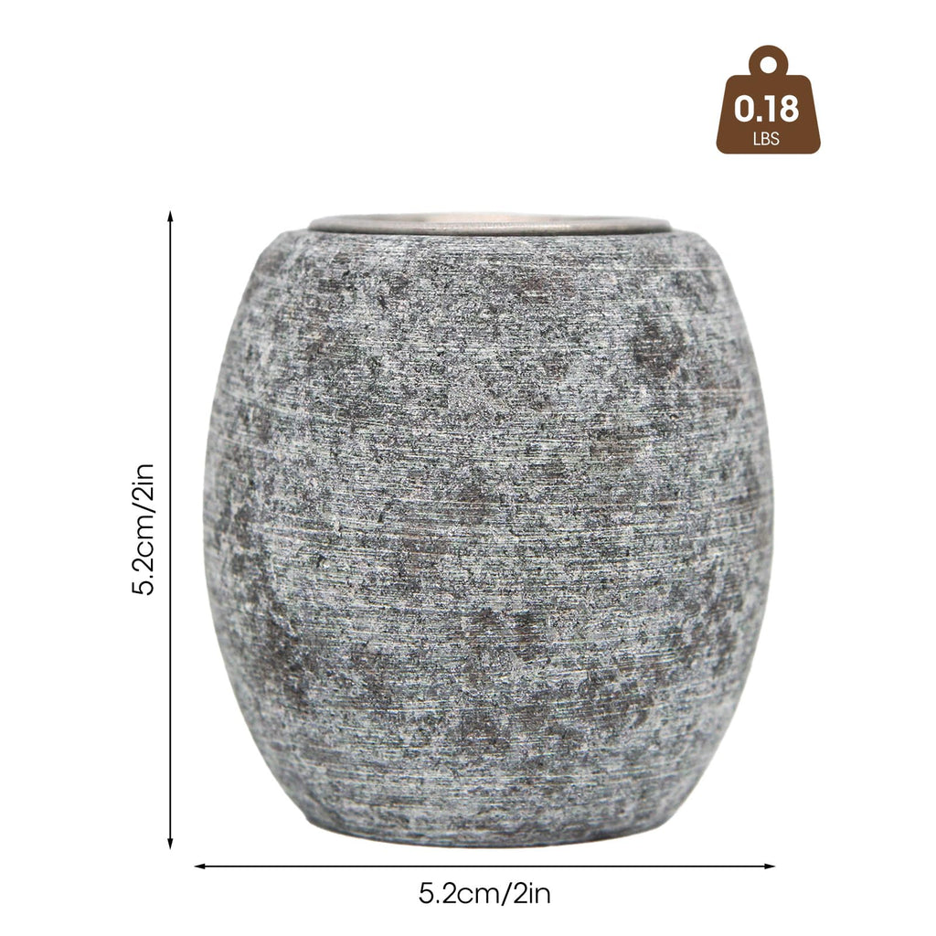 MXMZHXU Sauna Aromatherapy Stone, Sauna Essential Oil Diffuser, Natural Rock with Stainless Steel Bowl for Essential Oils, Spa Accessories