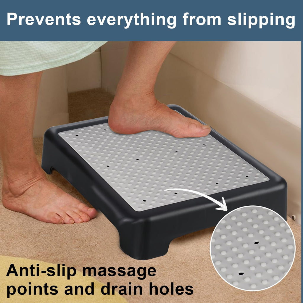 TARFEPA Step Stool,Mobility Step Stool for Adults,Indoor/Outdoor Portable Stair Assist,Anti-Slip Bathroom Step Stool,Platform Step for Kitchen,Office,and Bedroom,Car Step Stool for Elderly,Grey