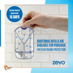 ZEVO Refills Cartridges | Device Sold Separately, White, ZEVO Flying Insect Trap Refill Fly Trap Refill Cartridges + Includes Exclusive Venancio’sFridge Sticker & Sticky Fruit Trap (Zevo 8 Refills)