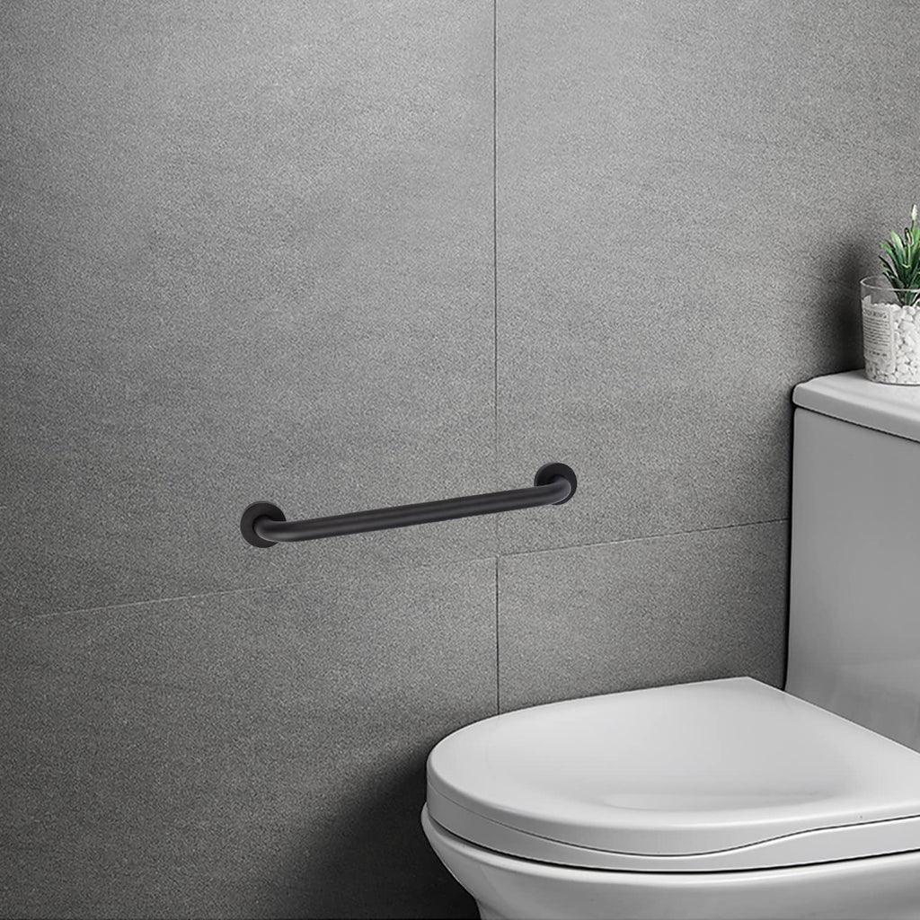 supregear Bathroom Grab Bar, 24 in Non-Slip 201 Stainless Steel Bathroom Safety Grab Bar Oil Rubbed Black Hand Rail for Bathtub Toilet Kitchen Bedroom Shower, Concealed Screw Wall Mounted
