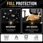 Water-Resistant Stretchable Desk Office Chair Seat Cushion Covers - Universal Spandex Computer Chair Slipcover - Removable Washable Cushion Protectors for Dogs, Cats, Black