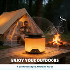 Mosquito Repellent Outdoor Patio, Rechargeable Mosquito Repeller Warm Ambient Light, Plant-Based Electronic Bug Repellent Shield for Patio, Camping, Fishing & Backyard (2 Cartridges Included)