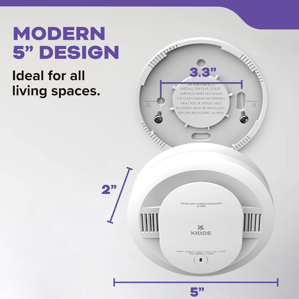 Kidde Smoke & Carbon Monoxide Detector, AA Battery Powered, LED Warning Light Indicators
