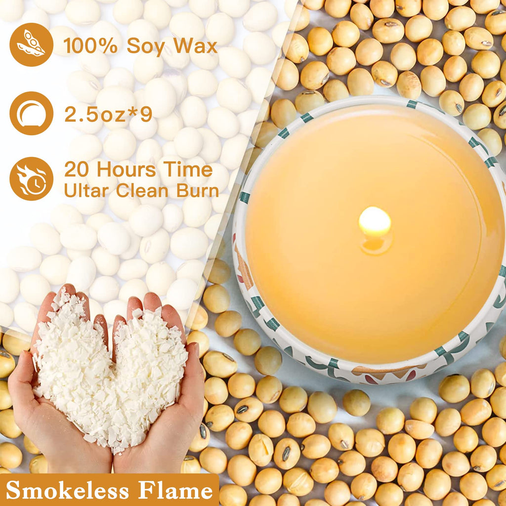 Scented Candles, 9 Packs 2.5oz Candle Set, Soy Candles for Home Scented, Aromatherapy Candle for Stress Relief, Bathing, Ideal Gifts for Women Birthday, Thanksgiving, Christmas