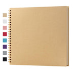 potricher 12 x 12 Inch DIY Scrapbook Album 40 Pages Hardcover Kraft Paper Scrap Book Photo Albums Memory Book for Wedding and Anniversary Family (Yellow, 12 Inch)