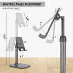 Doboli Cell Phone Stand, Phone Stand for Desk, Phone Holder Stand Compatible with iPhone and All Mobile Phones Tablet, Christmas Stocking Stuffers Gifts for Adults Women Men Mom Wife, Space Gray
