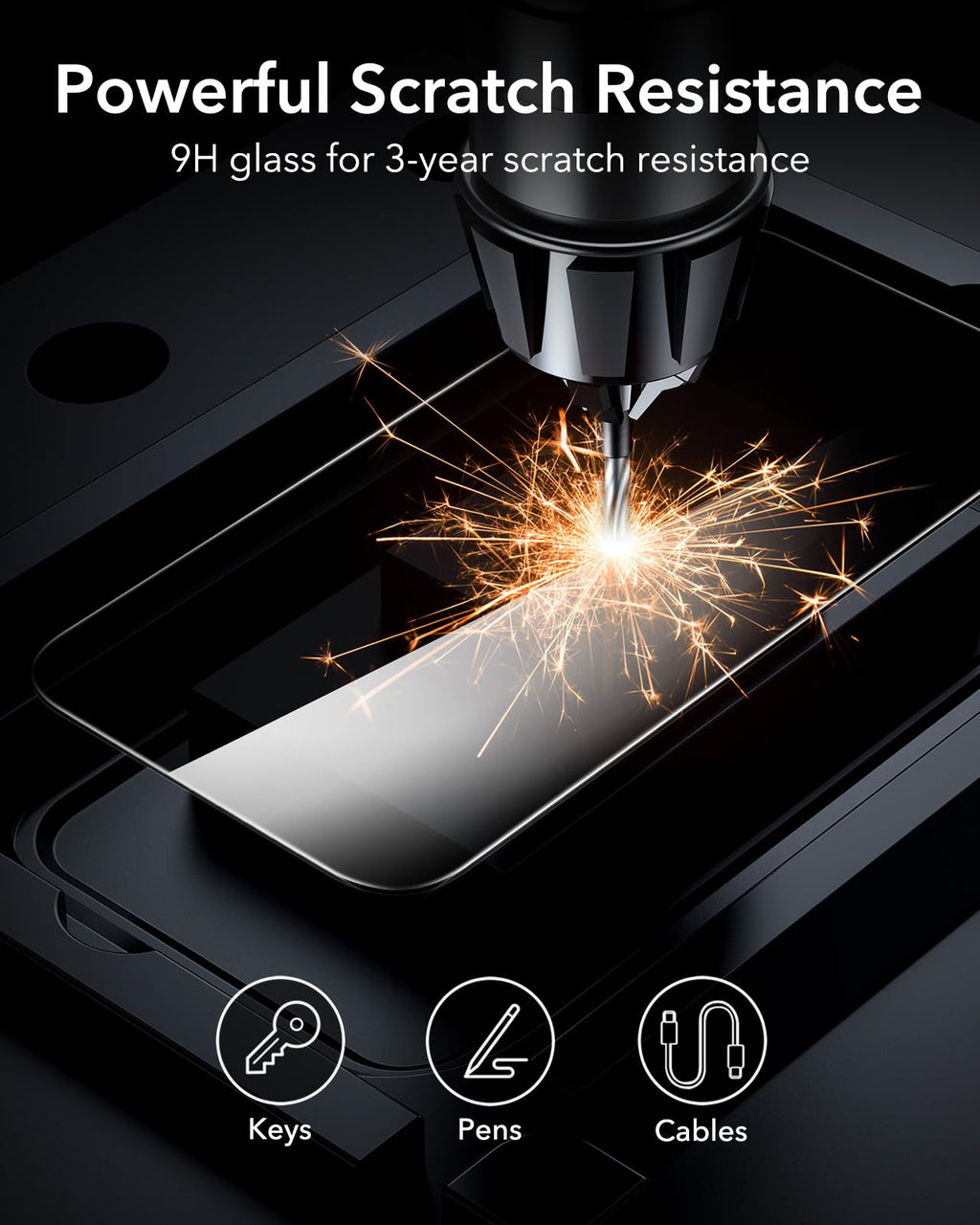 ESR 3 Pack for iPhone 16 Pro Max Privacy Screen Protector, Anti-spy Tempered-Glass Privacy Screen Protector with Flawless Fit Tray