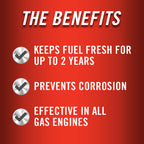 STA-BIL Storage Fuel Stabilizer - Keeps Fuel Fresh for 24 Months - Prevents Corrosion - Gasoline Treatment that Protects Fuel System - Fuel Saver - Treats 80 Gallons - 32 Fl. Oz. (22287)
