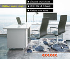 SAIKOOWA Office Chair Mat for Hardwood Floor,36"*48" Highly Premium Quality Protector Floor Mat,Desk Chair Mat - 2.15lbs Anti-Slip Chair Rug Mat for Office Home Laminate Floor Blue Leaf