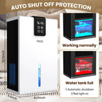 Dehumidifier, 118 OZ Dehumidifier for Home (980 sq.ft), Dehumidifiers for Basement, Bathroom, Bedroom, Quiet with Humidity monitoring, Auto Shut Off, Sleep Mode, 7 Colors LED Light, RV, Closet, White