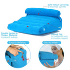 LOKFEHRE Inflatable Bed Wedge Pillow Set for Travel,Wedge Pillows for Neck and Leg Pain Relief & Post Surgery Heartburn, Anti Snoring,GERD for Sleeping Acid Reflux Back