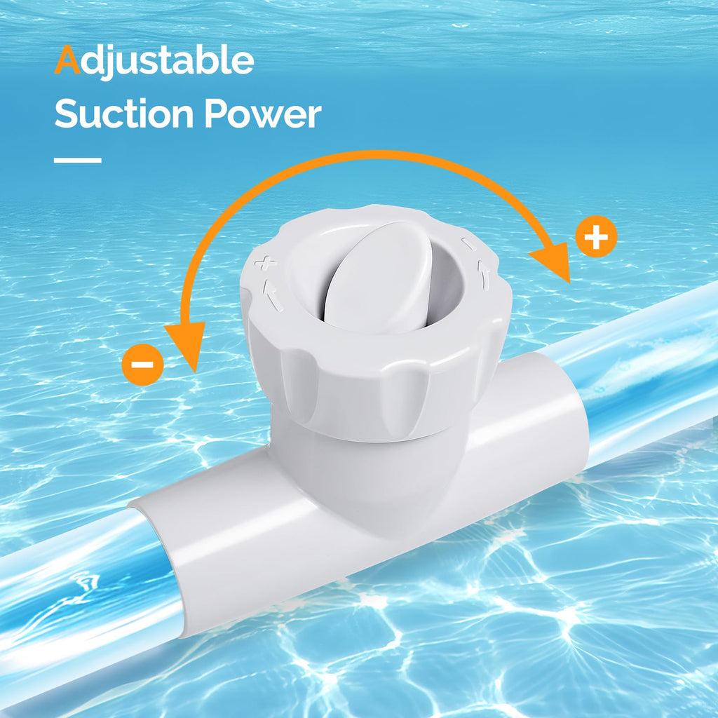 VINGLI Pool Vacuum Cleaner Automatic Sweeper Swimming Pool Creepy Crawler Vacuum with 33FT Hoses (Gray&White)
