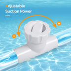 VINGLI Pool Vacuum Cleaner Automatic Sweeper Swimming Pool Creepy Crawler Vacuum with 33FT Hoses (Light Blue&White)