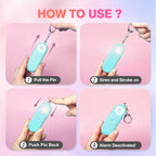 MtMinn Personal Safety Alarm for Women - 130dB Self Defense Keychains Siren Whistle, Replaceable Battery with SOS LED Strobe Light - Emergency Security Safe Protection Devices for Kids Elderly