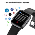 Fitness Tracker Watch with Heart Rate Monitor, Activity Tracker with Pedometer, Sleep Monitor, Calories & Step Counter, IP68 Waterproof Smart Watches for Women Men Fitness Watch for Sports