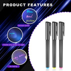 Daemson Invisible Ink Pen, Spy Pen with 6 PCS Mini UV LED Keychain Flashlight, Disappearing Ink Magic Pen with Black Light Markers for Secret Notes, Fit for Christmas Halloween Holiday Gifts (6 PCS)