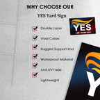 Oligei Trump Yard Signs, Trump 2024 Yard Sign 18" X 12", YES Trump Yard Signs 2024 Double Sided Fade Resistant, Take America Back Trump Signs for Yard Heavy Duty Metal H-Frames